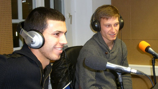 Oliver Malchow und Klaus Gjasula am 2.02.2011 bei "DoppelPass on Air"