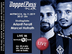 DoppelPass on Air: Studiogäste Arianit Ferati und Marcel Hofrath