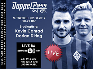DoppelPass on Air: Studiogäste Kevin Conrad und Dorian Diring