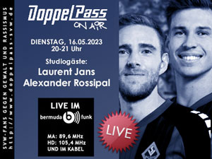 DoppelPass on Air: Studiogäste Laurent Jans und Alexander Rossipal