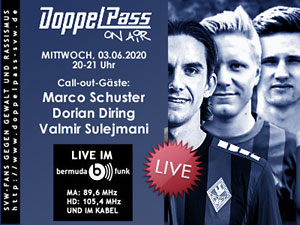DoppelPass on Air: Call-out-Gäste Marco Schuster, Dorian Diring und Valmir Sulejmani