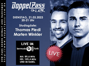 DoppelPass on Air: Studiogäste Thomas Pledl und Merten Winkler